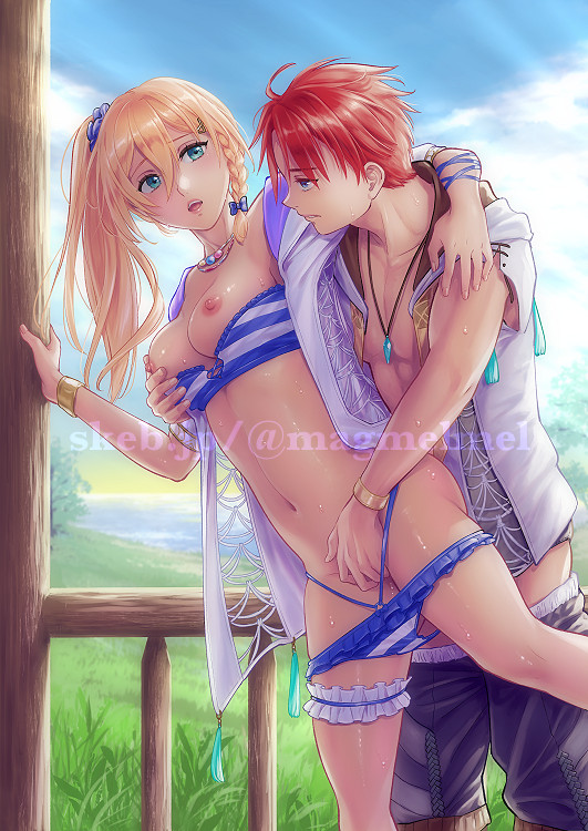 adol christin and karja balta (ys and 1 more) drawn by kinoeneko