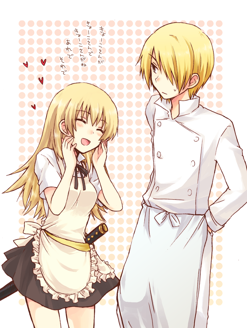todoroki yachiyo and satou jun (working!!) drawn by kousetsu