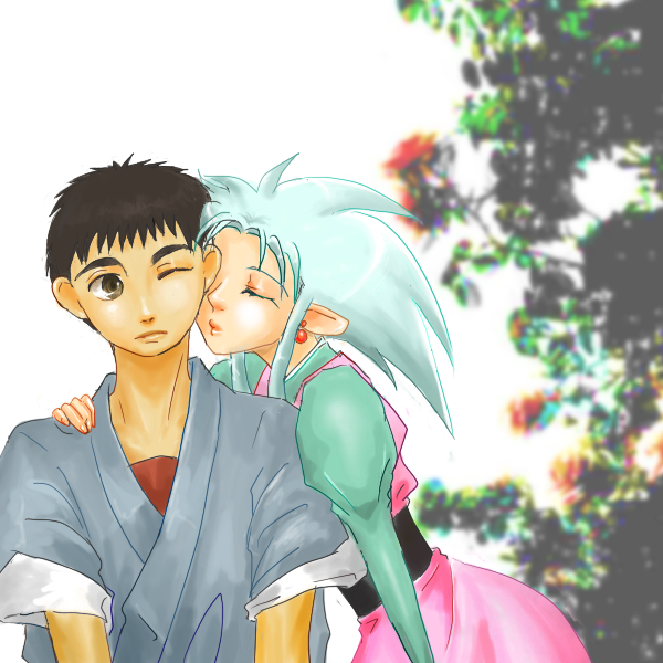 ryouko and masaki tenchi (tenchi muyou!) drawn by hinalogic