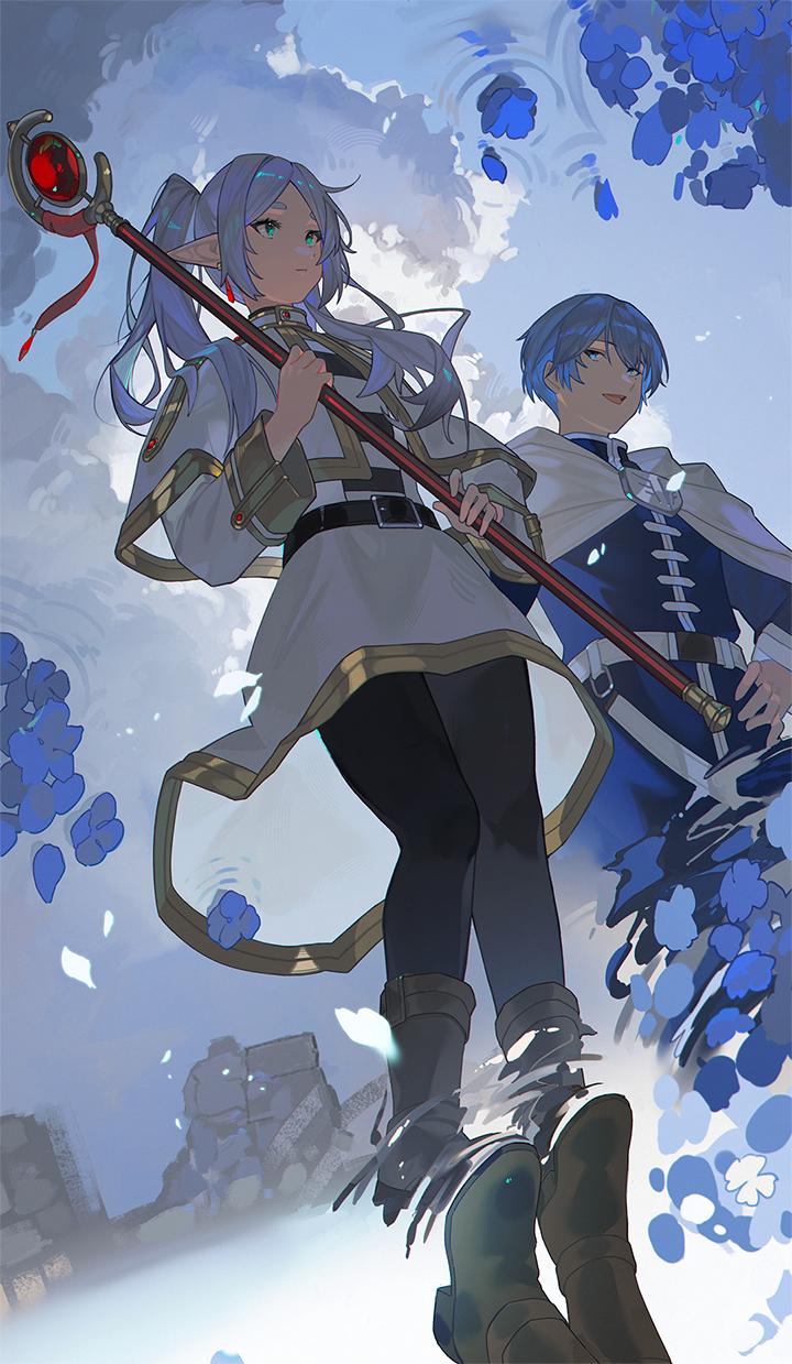 frieren and himmel (sousou no frieren) drawn by sanng