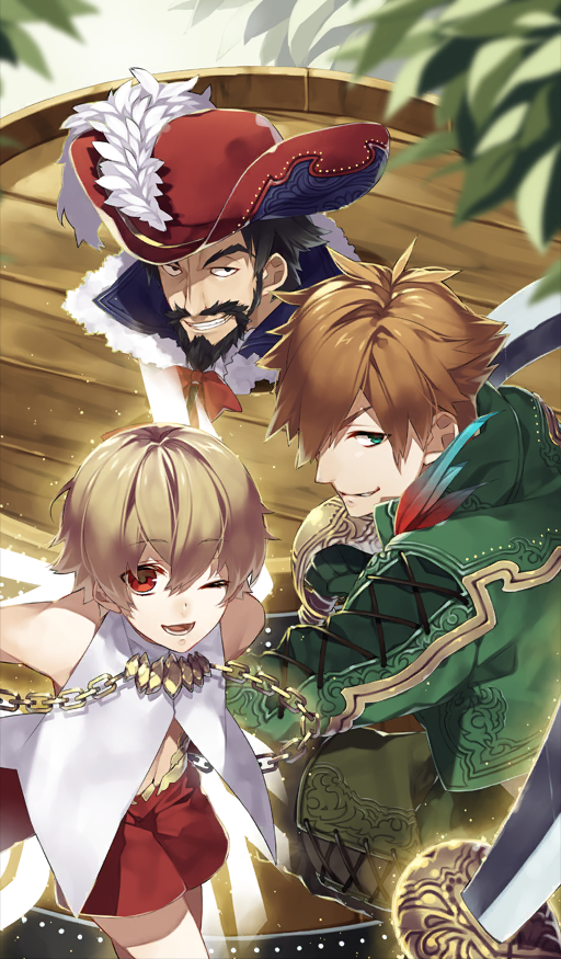 gilgamesh, robin hood, child gilgamesh, and edward teach (fate and 2 more) drawn by teita_(88_taho)
