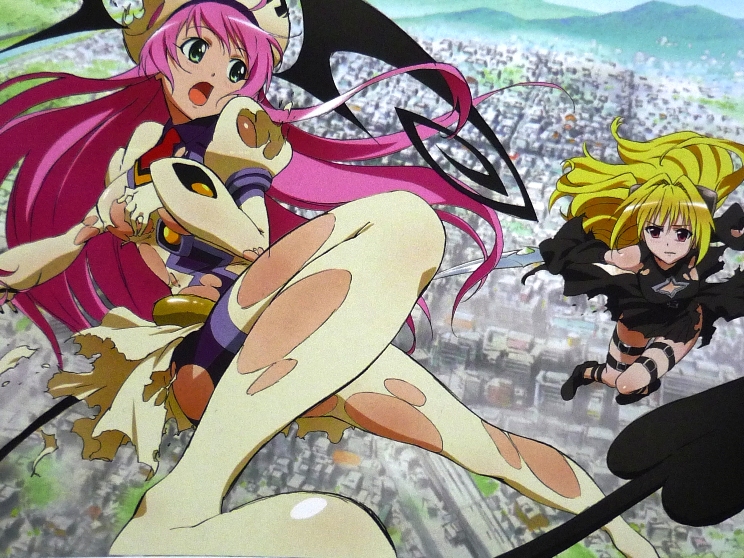 konjiki no yami, lala satalin deviluke, and peke (to love-ru) drawn by kitada_katsuhiko