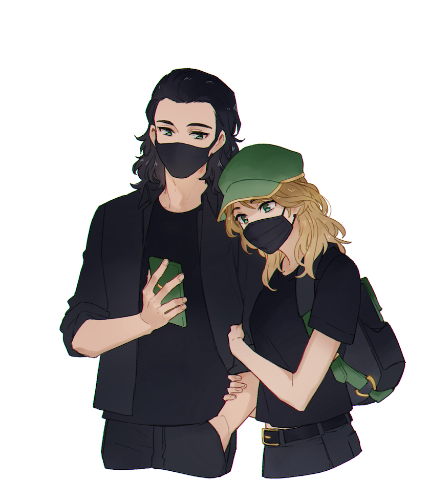loki and sylvie laufeydottir (marvel and 2 more) drawn by murdermuffinloki