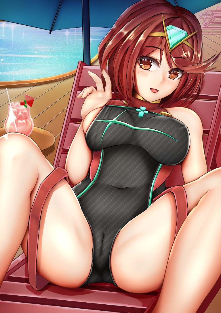 pyra (xenoblade chronicles and 1 more) drawn by hexelica