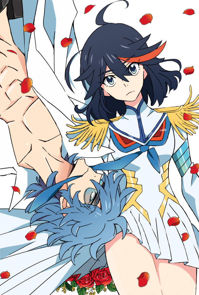 matoi ryuuko, junketsu, and mikisugi aikurou (kill la kill) drawn by mako_(macomaco7)