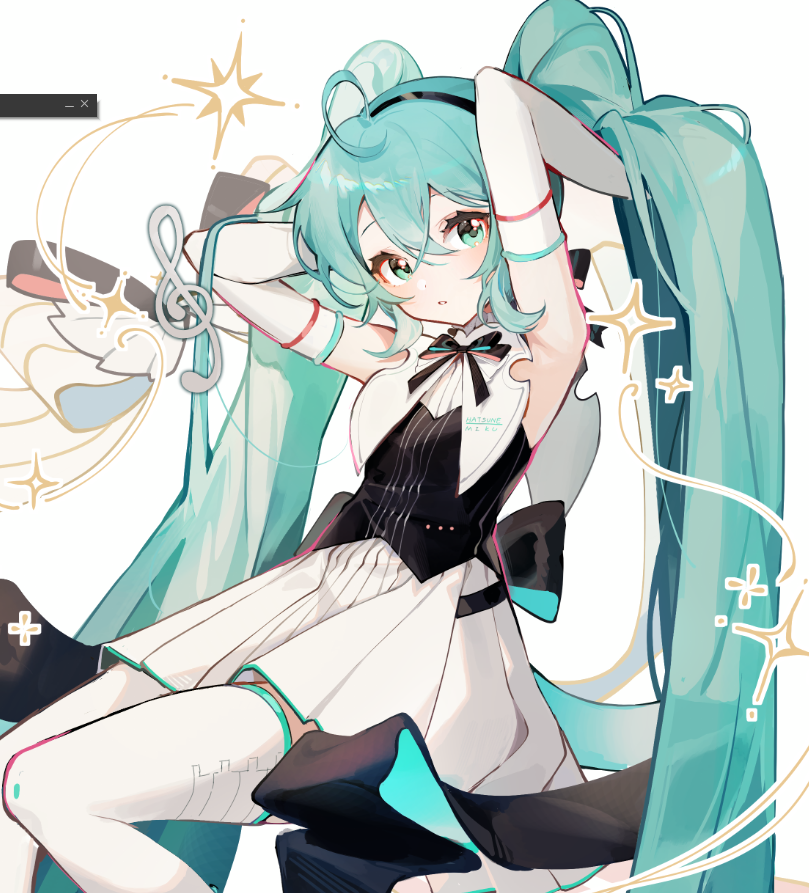 hatsune miku (vocaloid and 1 more) drawn by arin_(fanfan013)