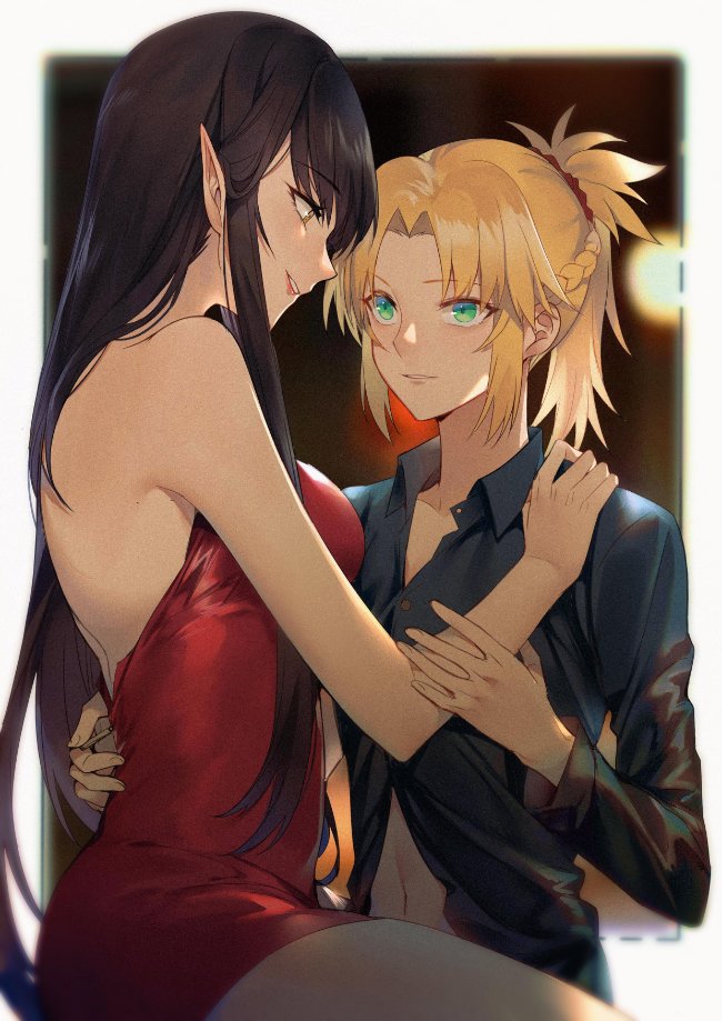 mordred and semiramis (fate and 2 more) drawn by yorukun