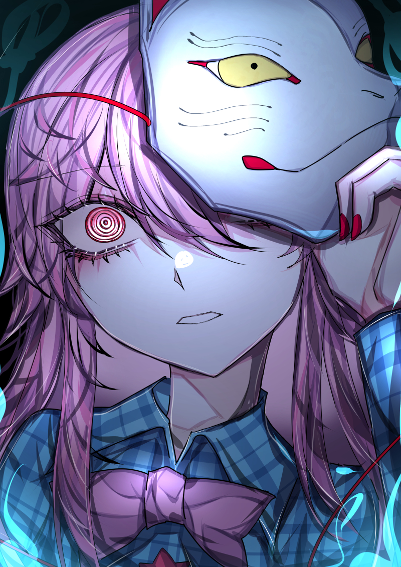 hata no kokoro (touhou) drawn by 33_gaff