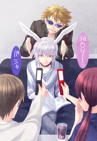 accelerator, musujime awaki, tsuchimikado motoharu, unabara mitsuki, and etzali (toaru majutsu no index and 1 more) drawn by ikon
