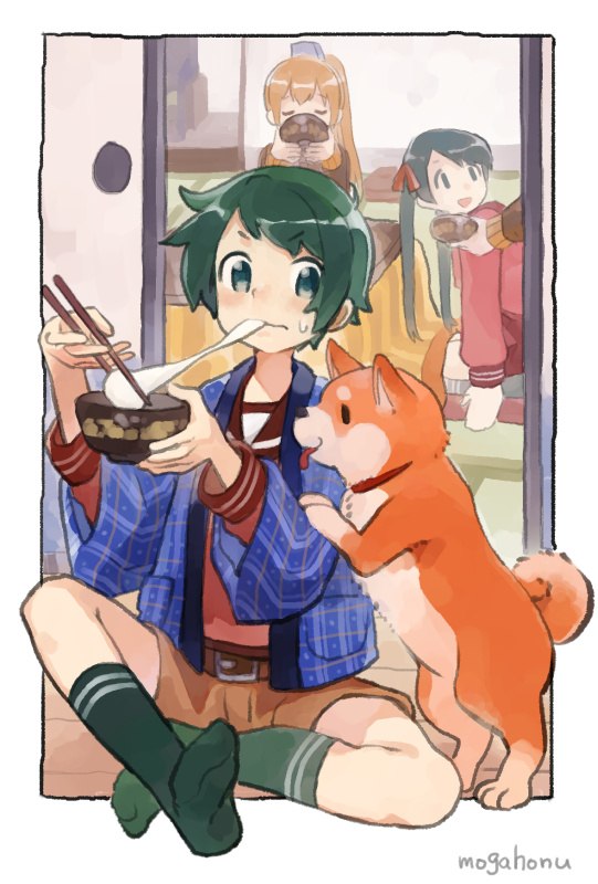 suzuya, kumano, mogami, and mikuma (kantai collection) drawn by mogamiya_honu