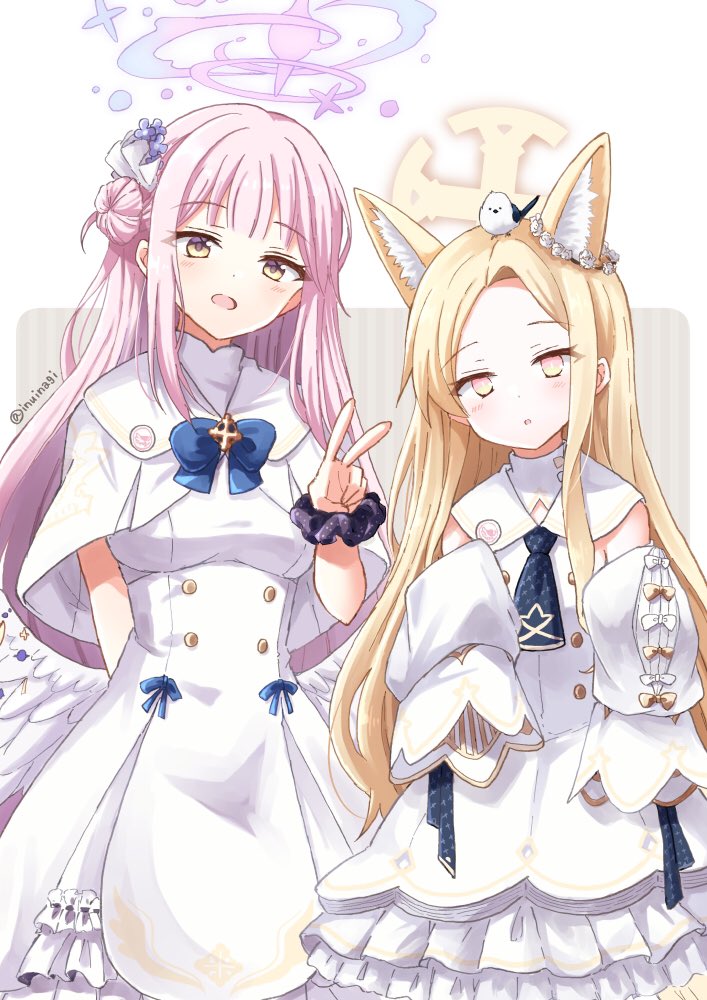 mika and seia (blue archive) drawn by inui_nagi