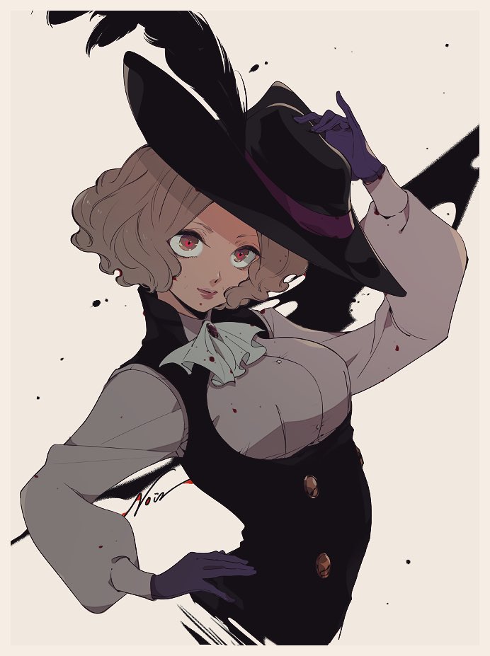 okumura haru and noir (persona and 1 more) drawn by ivxxx