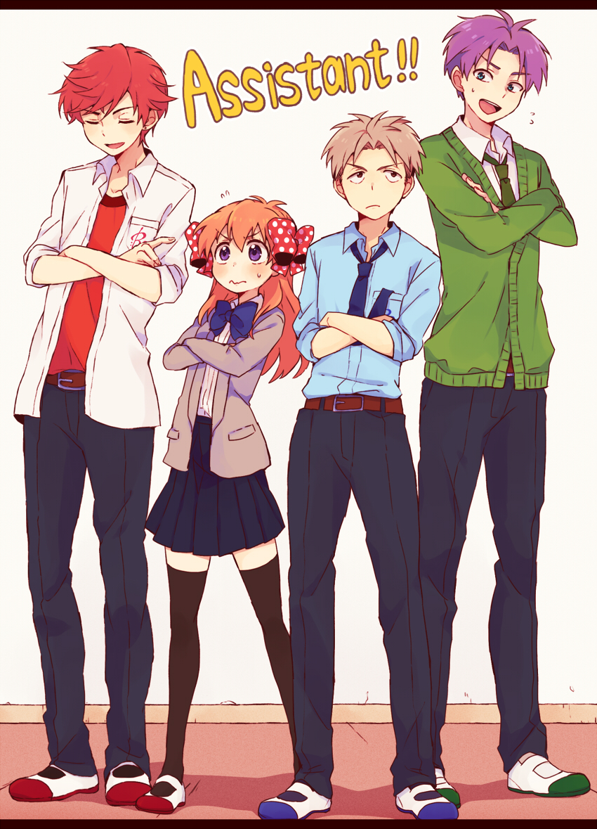 sakura chiyo, hori masayuki, mikoshiba mikoto, and wakamatsu hirotaka (gekkan shoujo nozaki-kun) drawn by ebo
