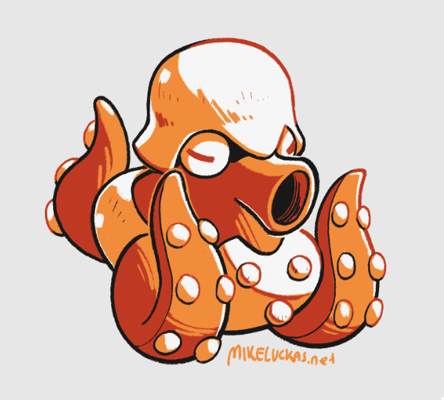 octillery (pokemon and 1 more) drawn by mike_luckas