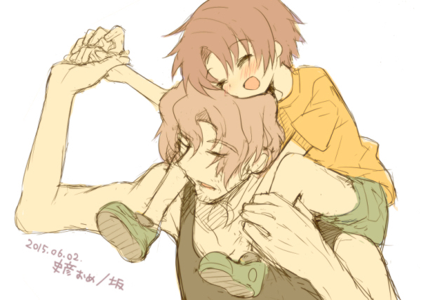 makabe kazuki and makabe fumihiko (soukyuu no fafner) drawn by sakaki_tsui