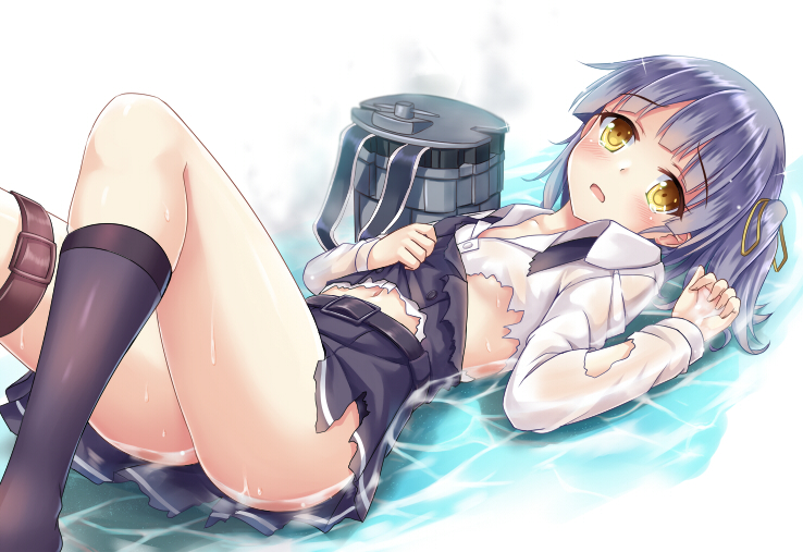 ooshio and ooshio kai ni (kantai collection) drawn by milkshakework