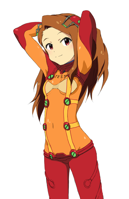 souryuu asuka langley and minase iori (idolmaster and 3 more) drawn by pori88
