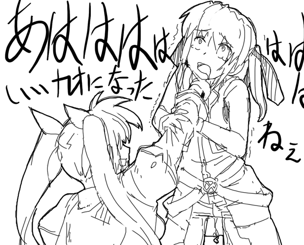 takamachi nanoha and teana lanster (lyrical nanoha and 1 more) drawn by rkrk