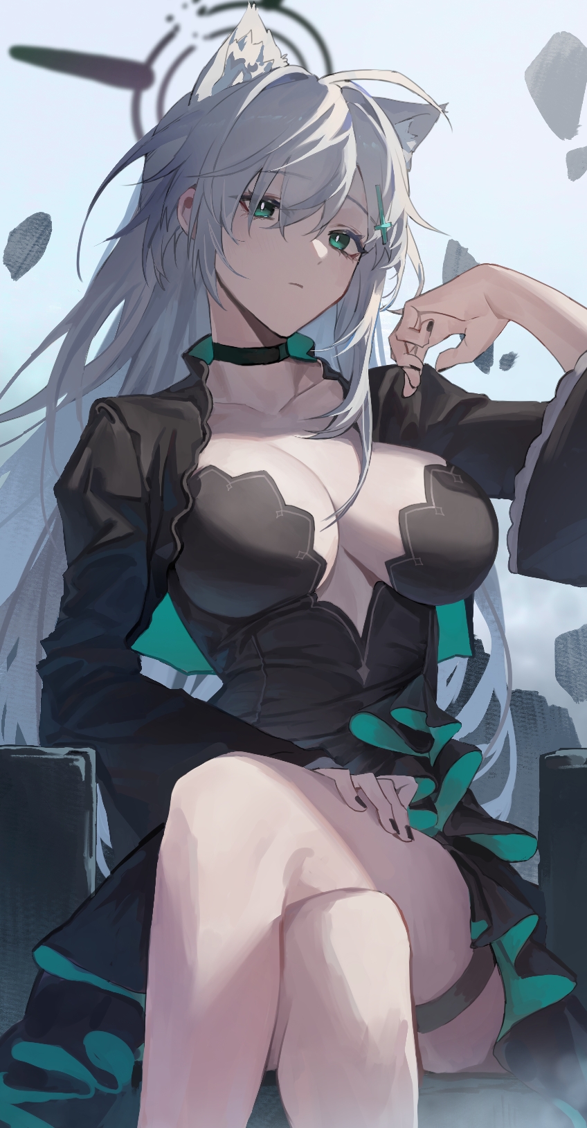 shiroko and shiroko terror (blue archive) drawn by monky