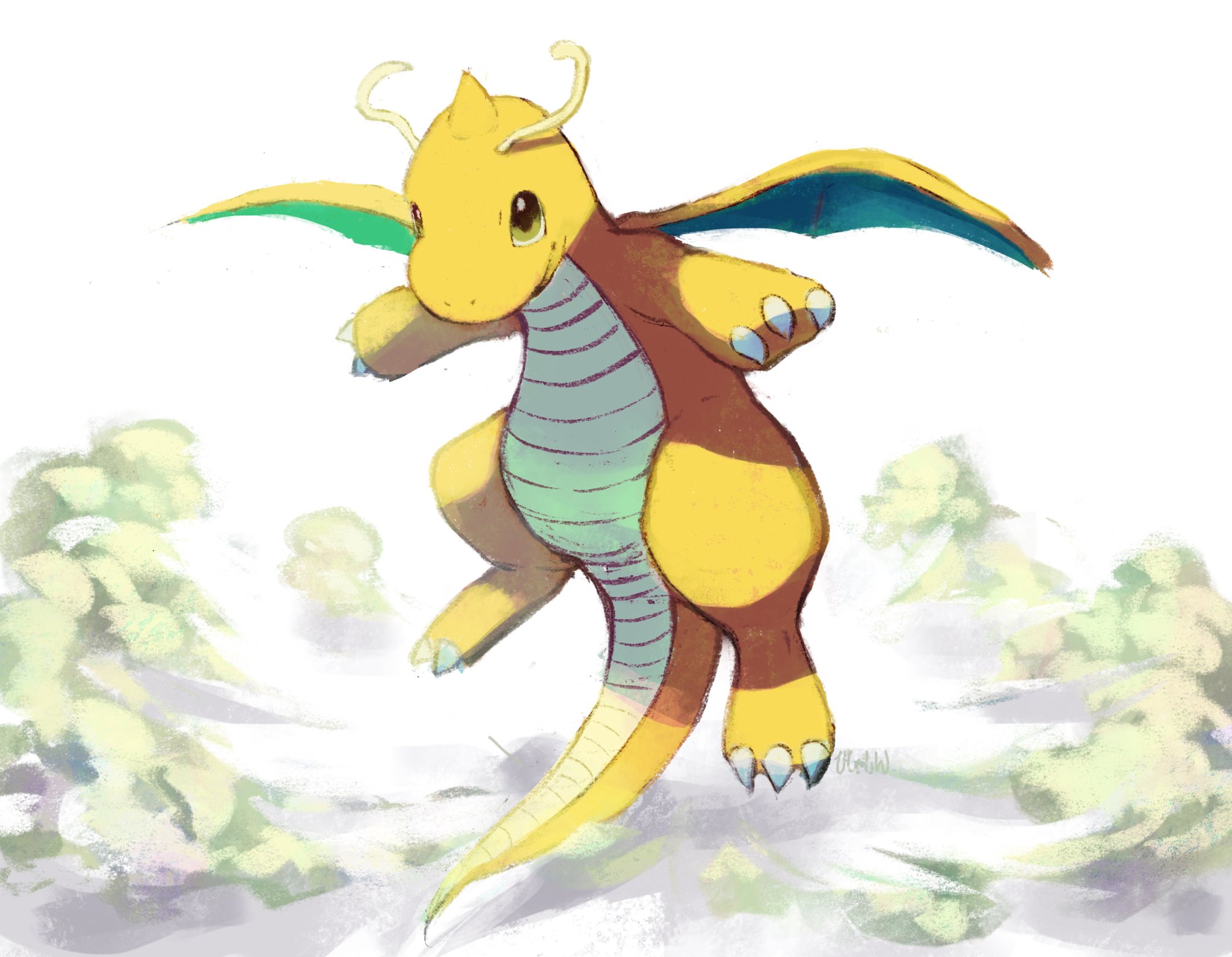 dragonite (pokemon) drawn by bishamon_(usagi_ba) | Danbooru