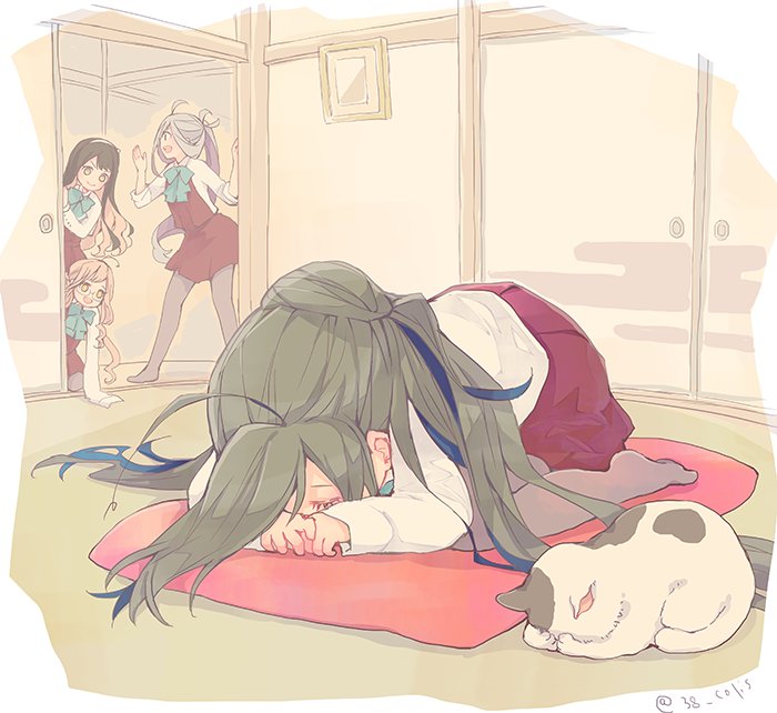 naganami, kiyoshimo, makigumo, and asashimo (kantai collection) drawn by colis