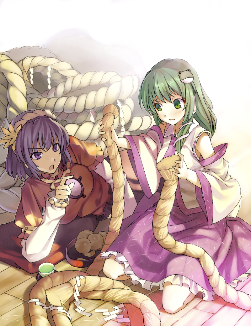 kochiya sanae and yasaka kanako (touhou) drawn by hidebo