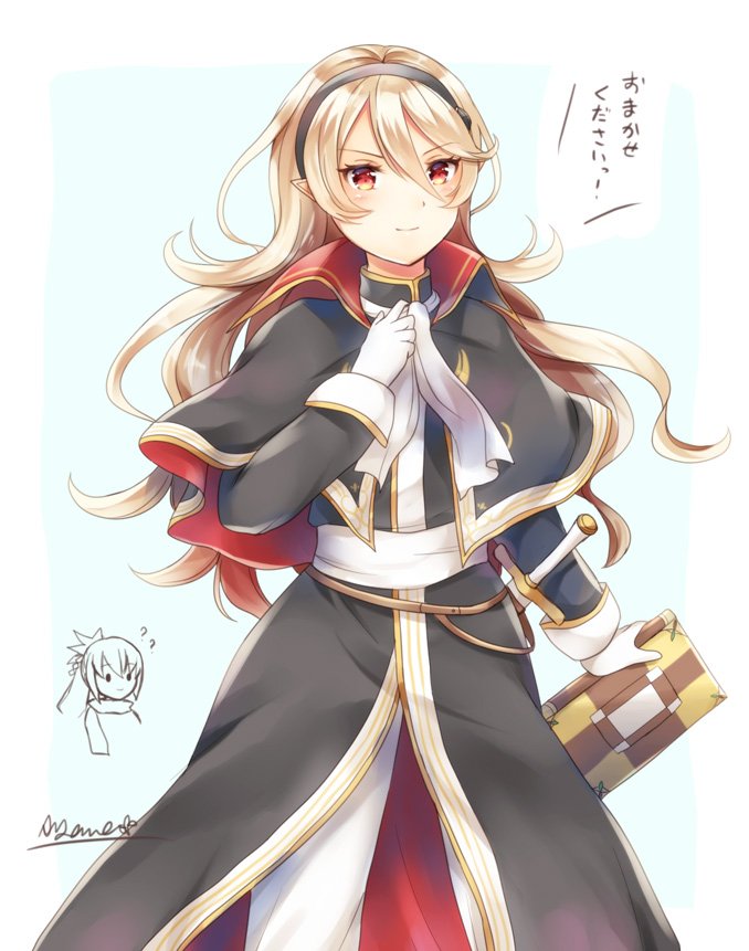 female corrin, takumi, and reinhardt (fire emblem and 3 more) drawn by ayame_(norie11)