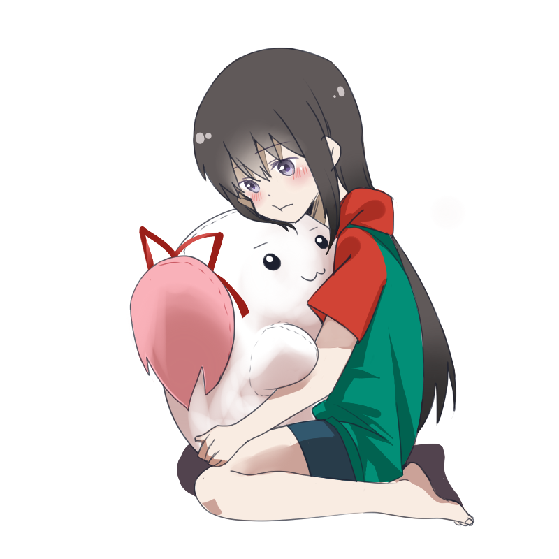 akemi homura, kaname madoka, and gomadoka (mahou shoujo madoka magica) drawn by yuka_(mikuxluka)