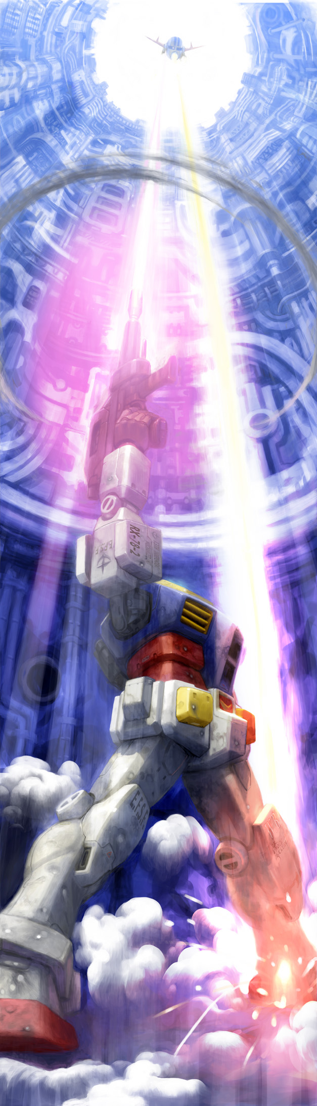 rx-78-2 gundam and zeong (gundam and 1 more)