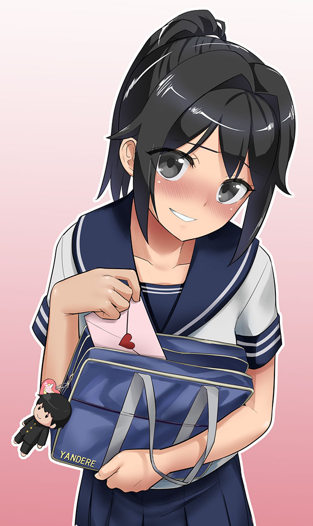 ayano aishi and taro yamada (yandere simulator) drawn by wanao
