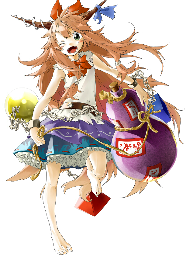ibuki suika (touhou) drawn by oguro_(moyashi_2-hon)