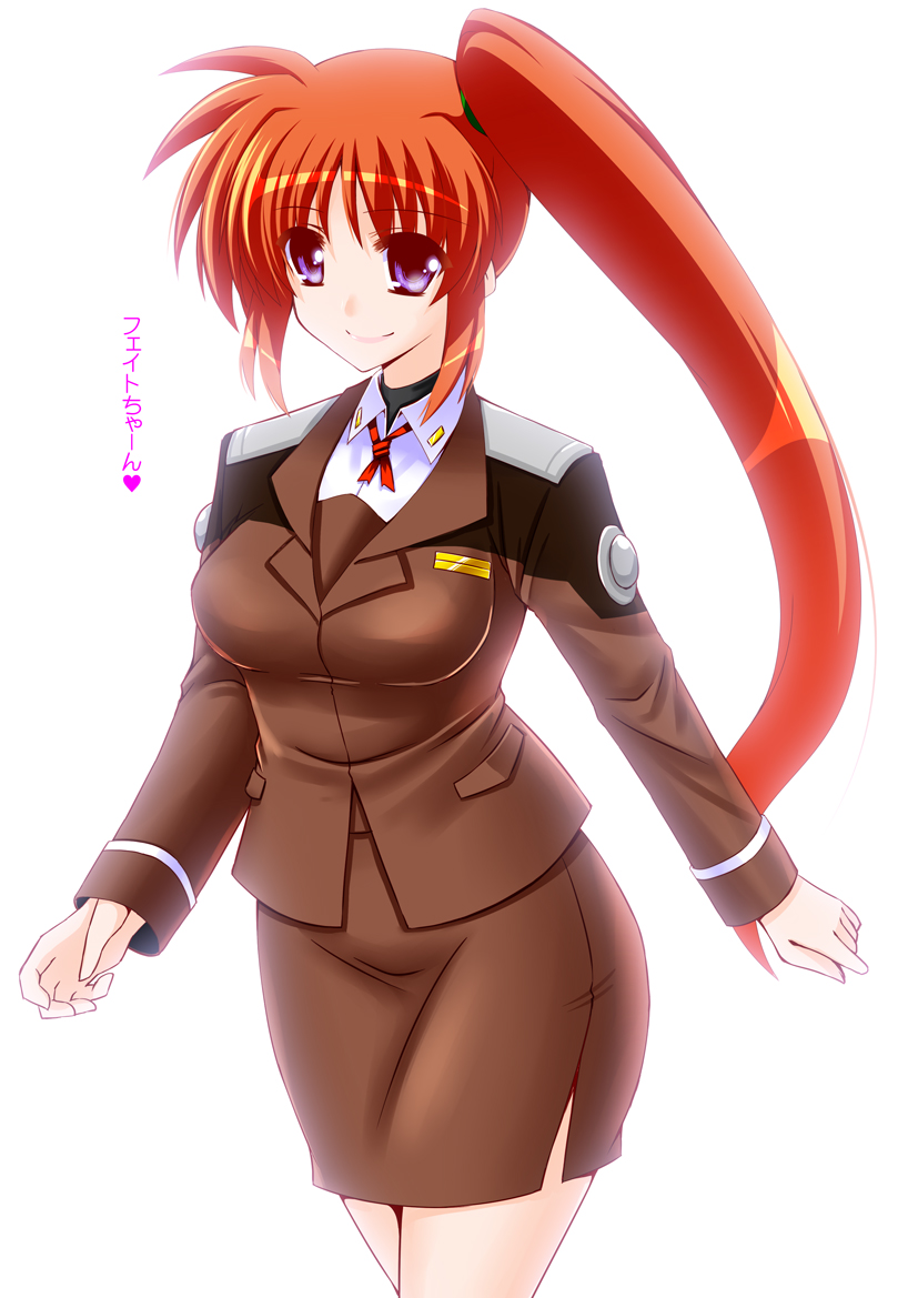 takamachi nanoha (lyrical nanoha and 1 more) drawn by engo_(aquawatery)
