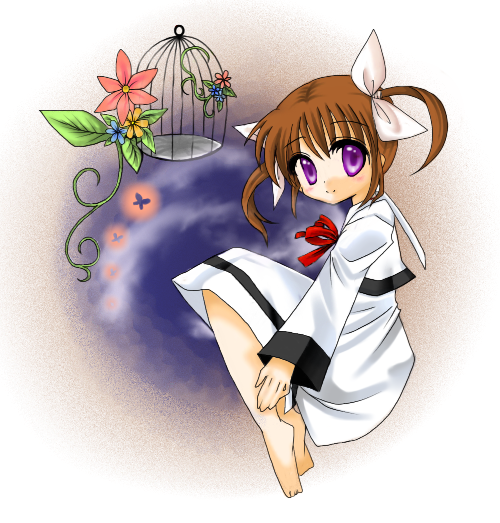 takamachi nanoha (lyrical nanoha and 1 more) drawn by miyama_rikka