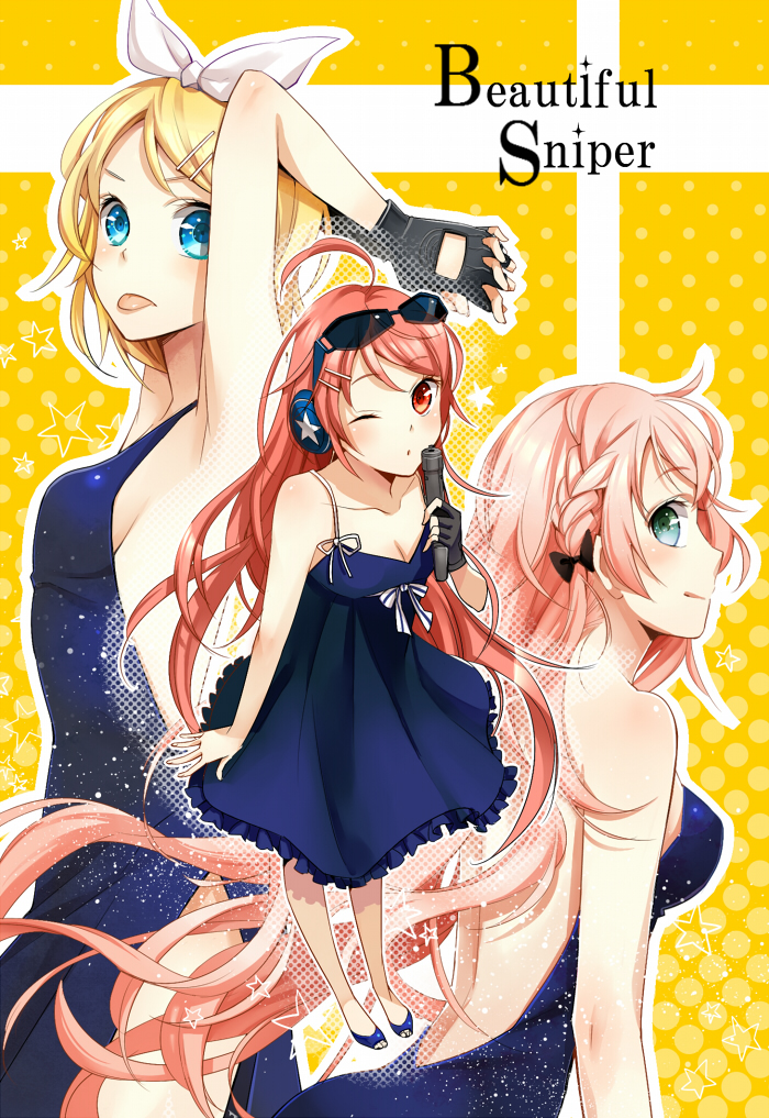 kagamine rin, megurine luka, and sf-a2 miki (vocaloid) drawn by yuzuki_kihiro