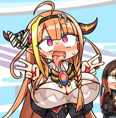 kiryu coco and roboco-san (hololive) drawn by kanikama