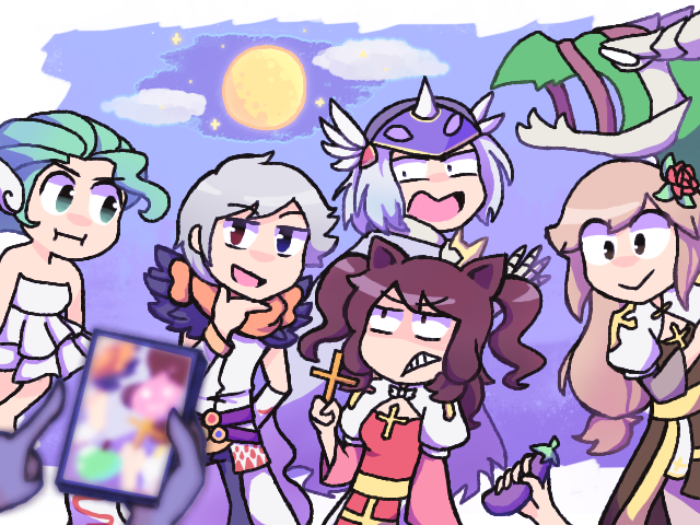 arch bishop, poring, sorcerer, warlock, rune knight, and 2 more (ragnarok online) drawn by blckbrd17