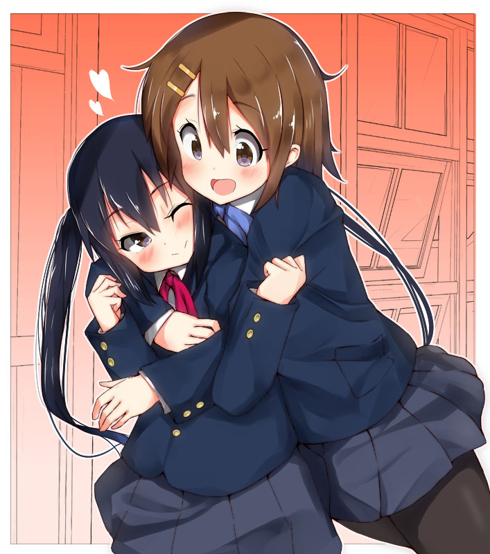nakano azusa and hirasawa yui (k-on!) drawn by masamuuu