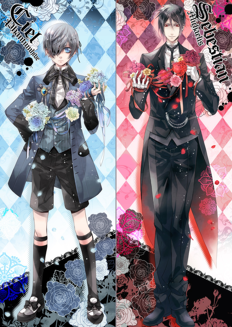 ciel phantomhive and sebastian michaelis (kuroshitsuji) drawn by ciel1533