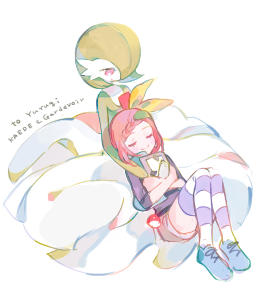gardevoir and kaburagi kaede (pokemon and 1 more) drawn by nishihara_isao