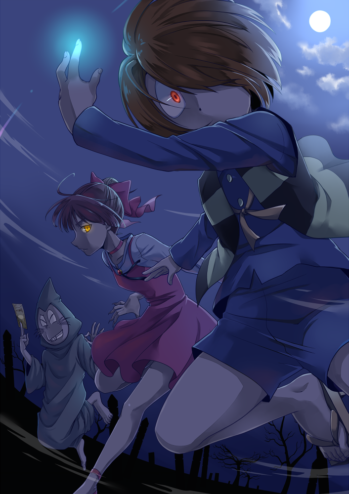 nekomusume, kitarou, and nezumi otoko (gegege no kitarou) drawn by chigayasan