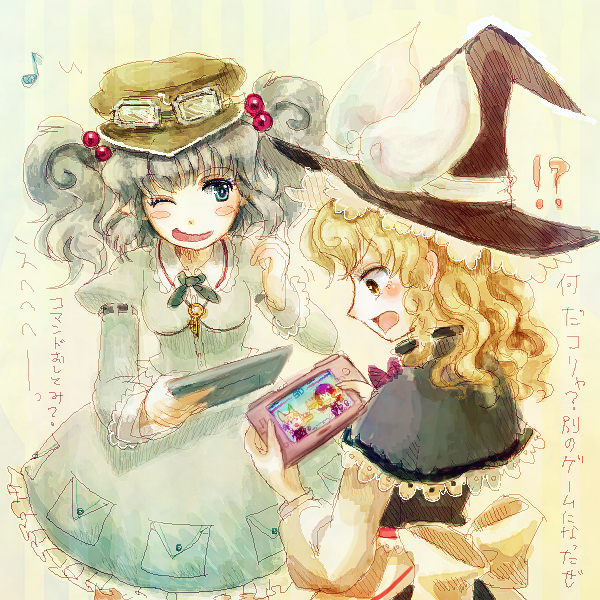 kirisame marisa, kawashiro nitori, hijiri byakuren, and toyosatomimi no miko (touhou) drawn by katari