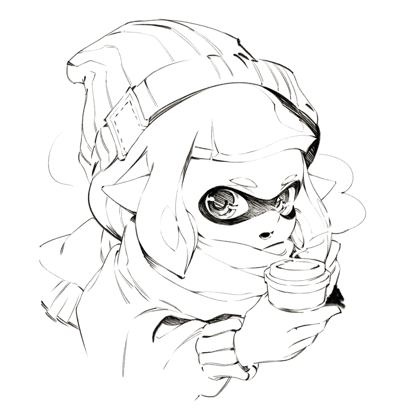 inkling player character and inkling girl (splatoon and 1 more) drawn by wadanaka