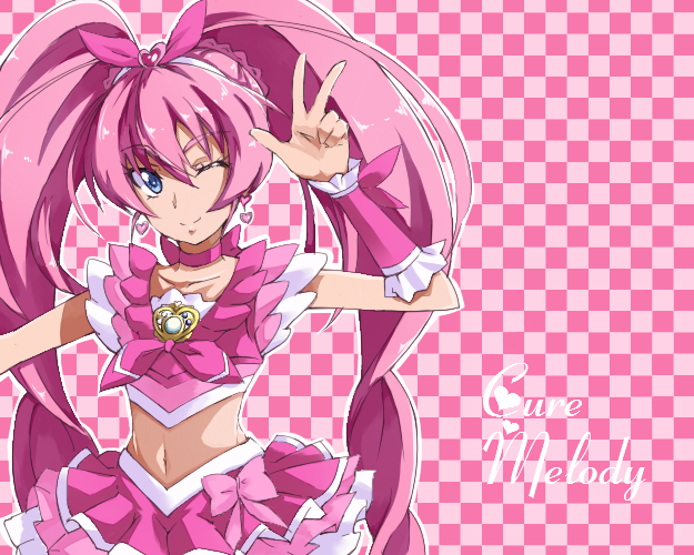 houjou hibiki and cure melody (precure and 1 more) drawn by nanashishi