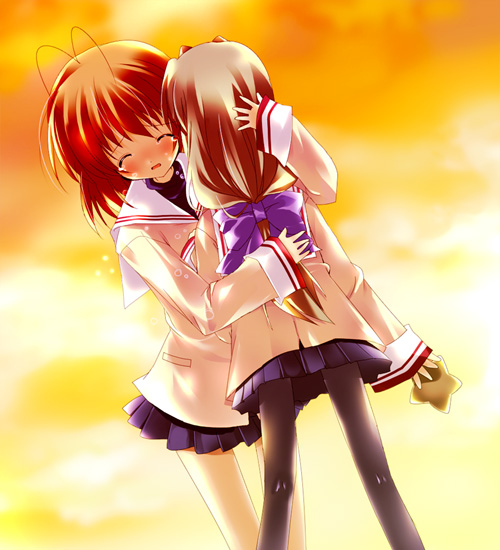 furukawa nagisa and ibuki fuuko (clannad) drawn by paco