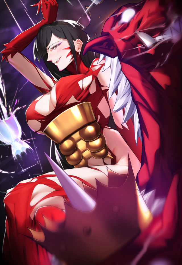 tifa lockhart, nero claudius, and queen draco (final fantasy and 1 more) drawn by tamamoice