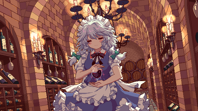 izayoi sakuya (touhou and 1 more) drawn by kumio