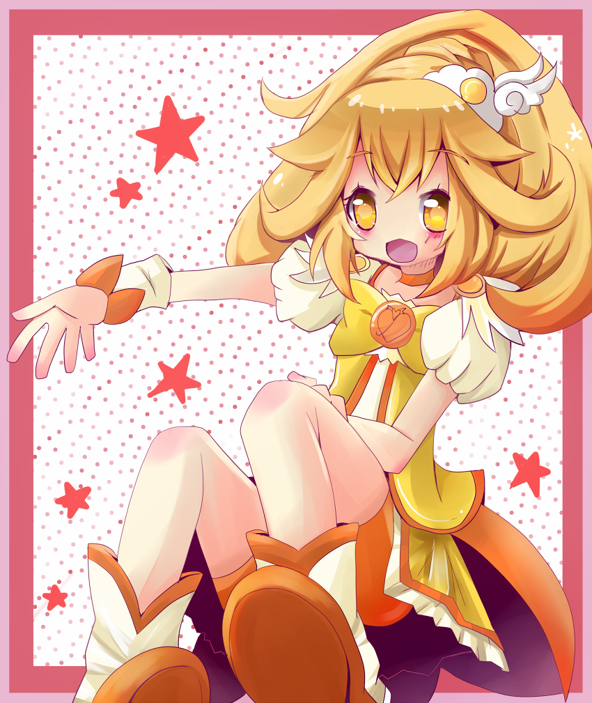 kise yayoi and cure peace (precure and 1 more) drawn by yamada_pika