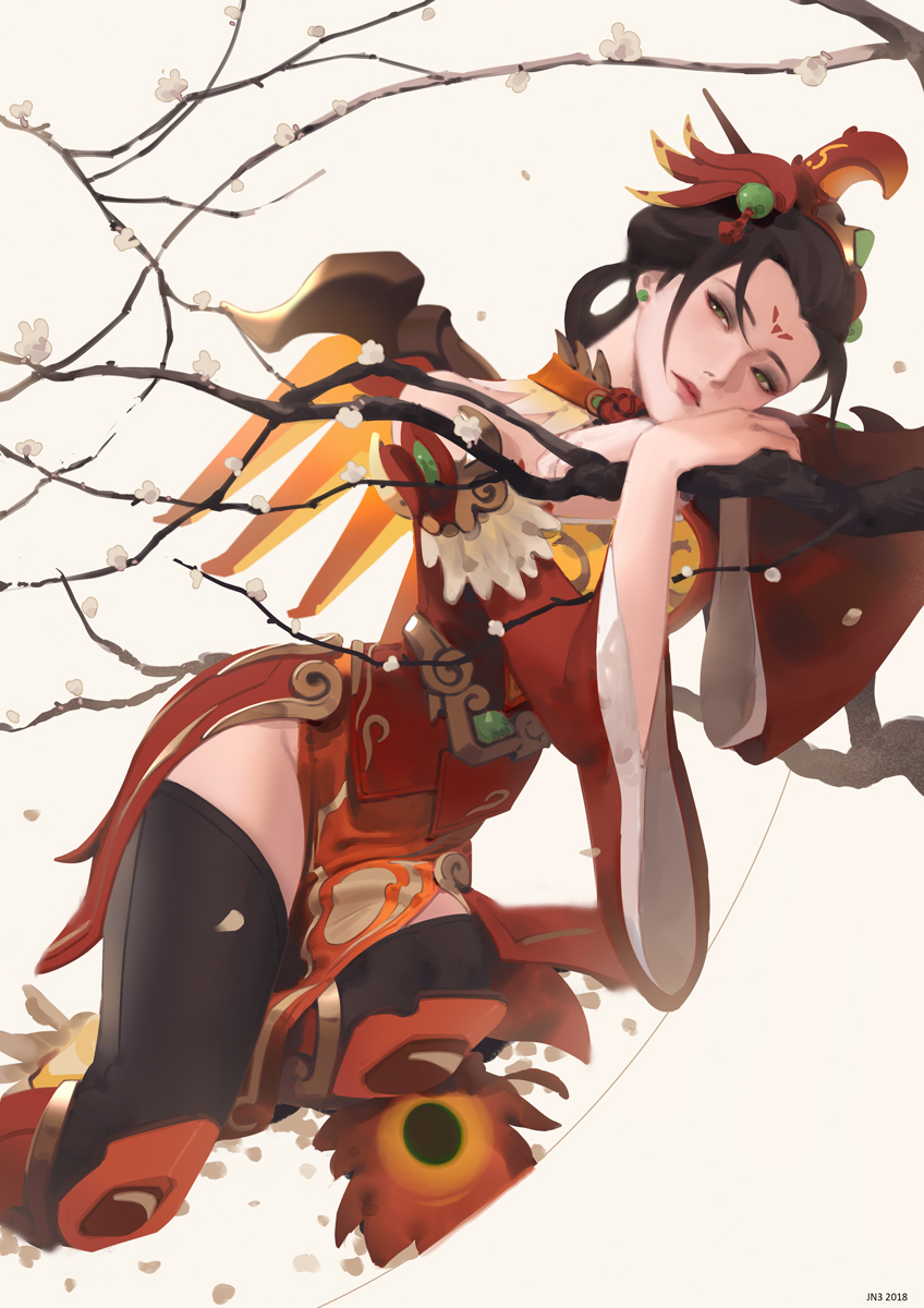 mercy and zhuque mercy (overwatch and 1 more) drawn by jn3