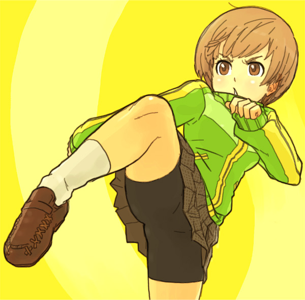 satonaka chie (persona and 1 more) drawn by yuuna_(alexi)