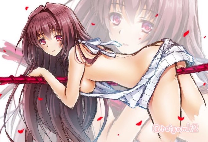 scathach (fate and 1 more) drawn by rei_(reigamk2)